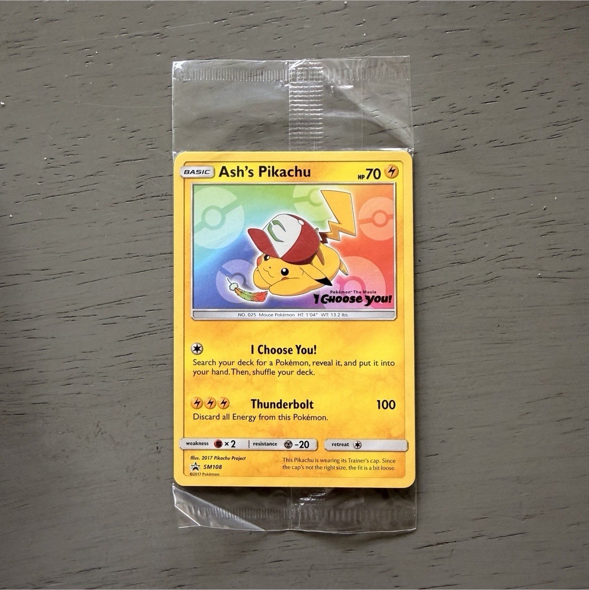 The Pokémon Company Ash’s Pikachu SM108 SM Promo Holo Regular English 2017