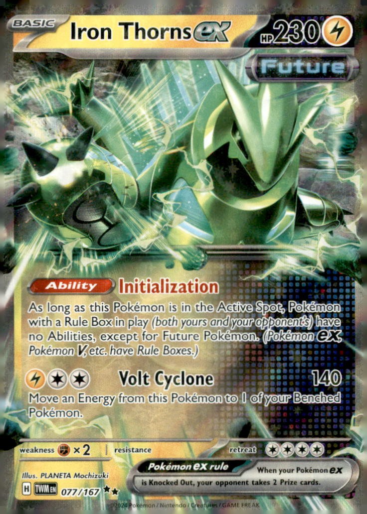 Iron Thorns ex Holo Double Rare SV06: Twilight Masquerade 077/167 NM