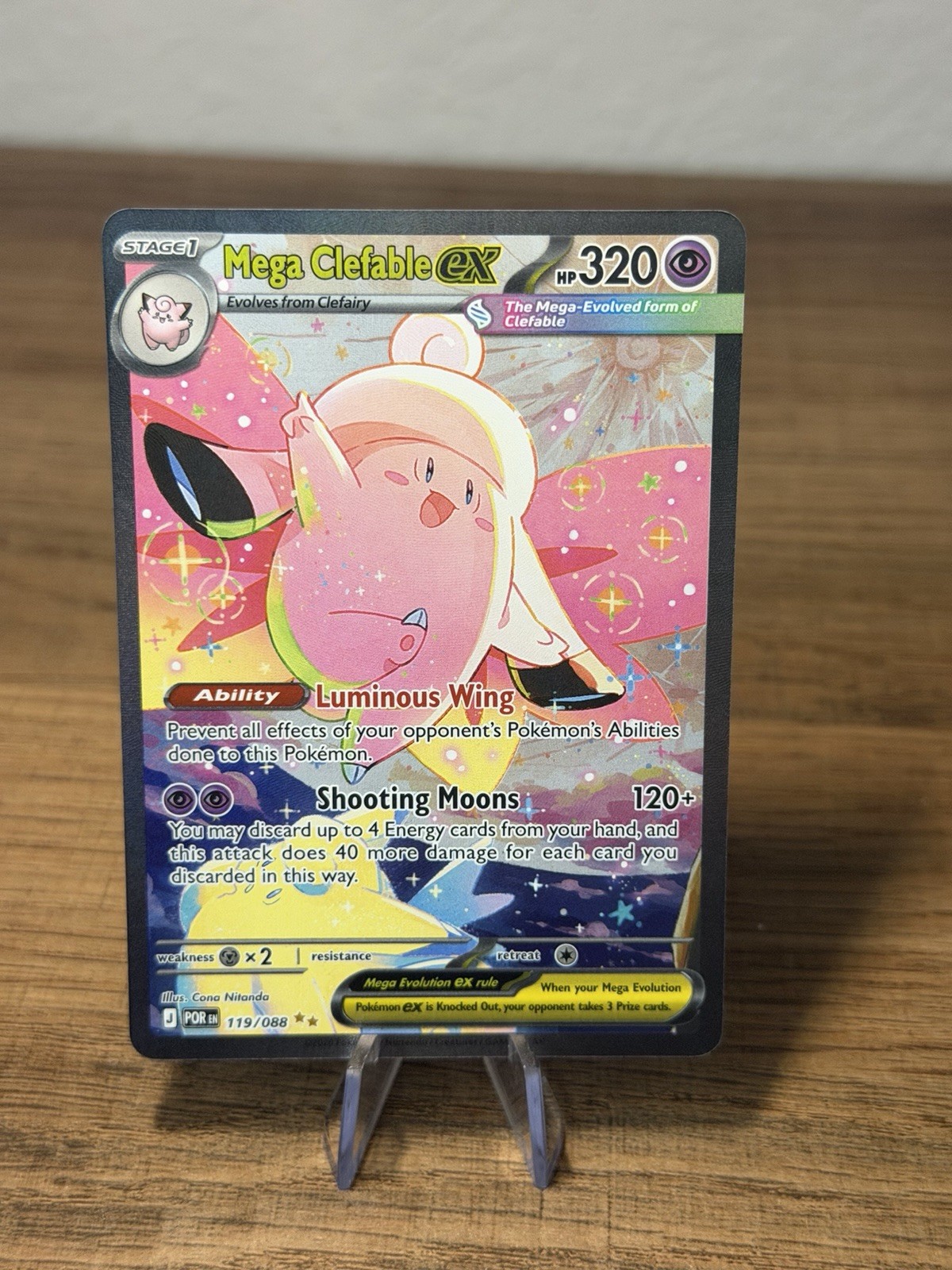 Mega Clefable ex – SIR, Special Illustration Rare 119/088 Perfect Order NM