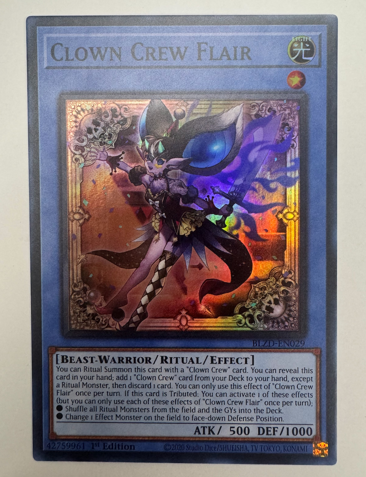 Clown Crew Flair – BLZD-EN029 – Super Rare – Blazing Dominion – NM/M