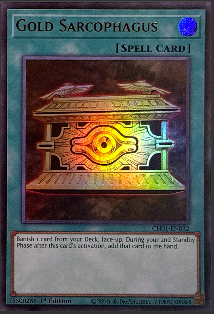 Yugioh! – Gold Sarcophagus – CH01-EN032 – Ultra Rare – NM/M