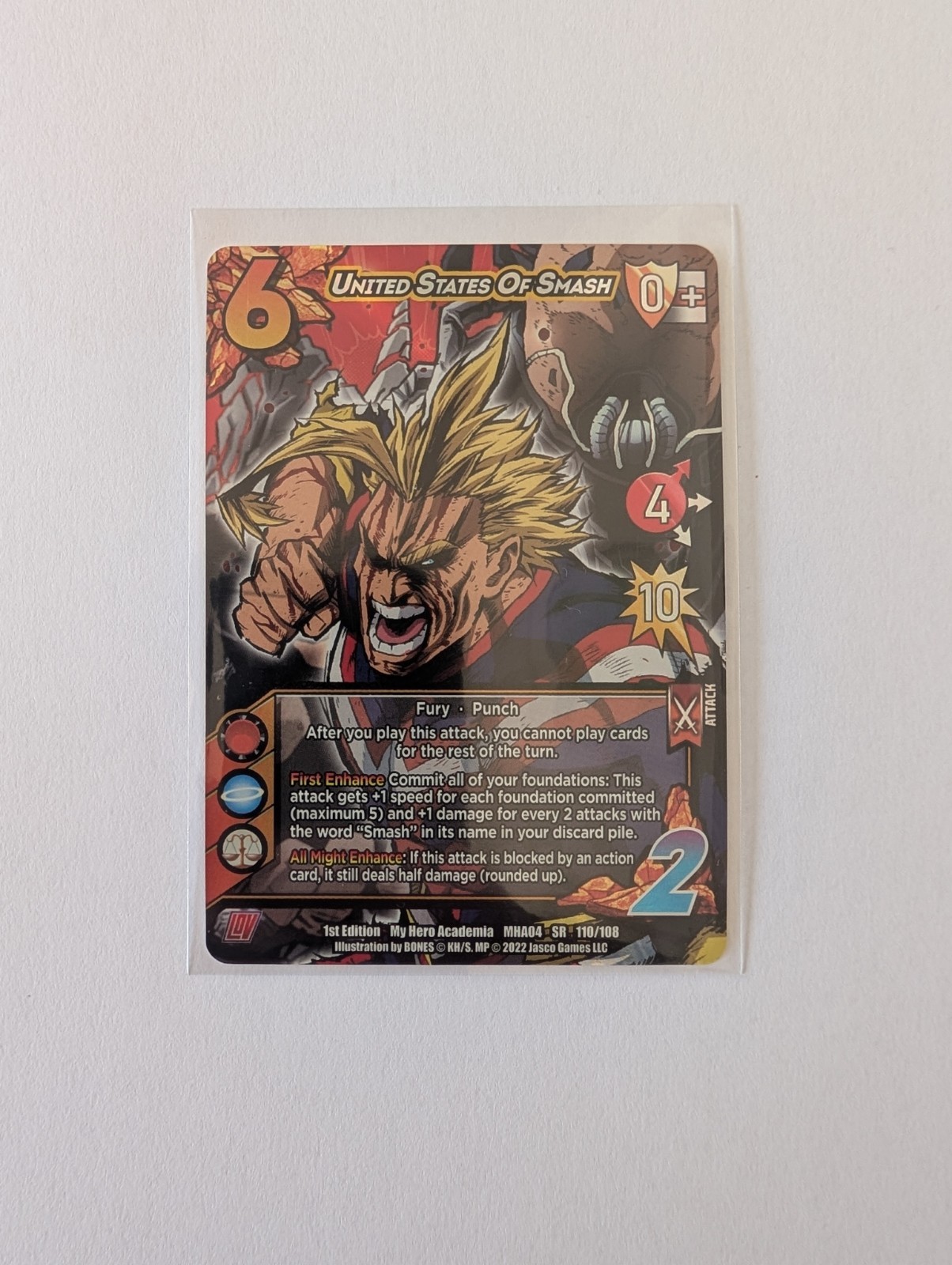 United States Of Smash 1st Edition MHA04 SR 110/108 Universus My Hero Academia