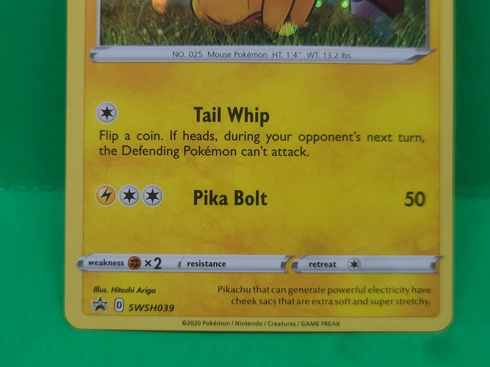 Pokemon TCG Sword & Shield Pikachu SWSH039 Cosmos Holo Promo NM-MINT CONDITION