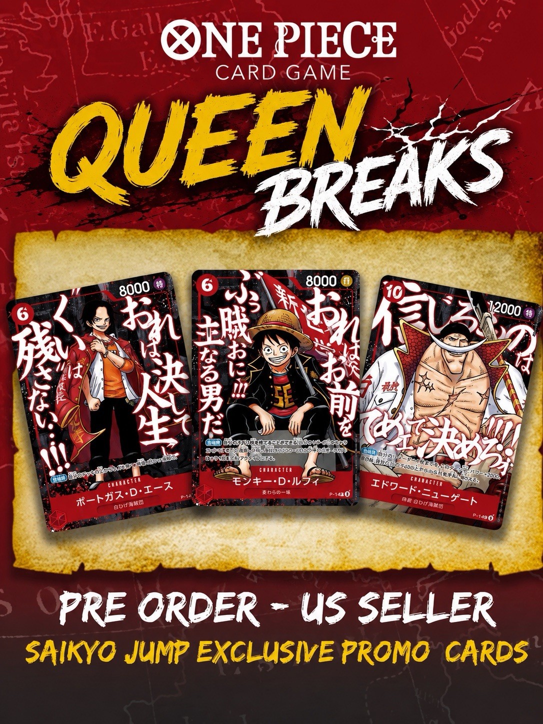 Saikyo Jump 2026 May ONE PIECE Promo 3 Card Set Pre-order Presale US SELLER