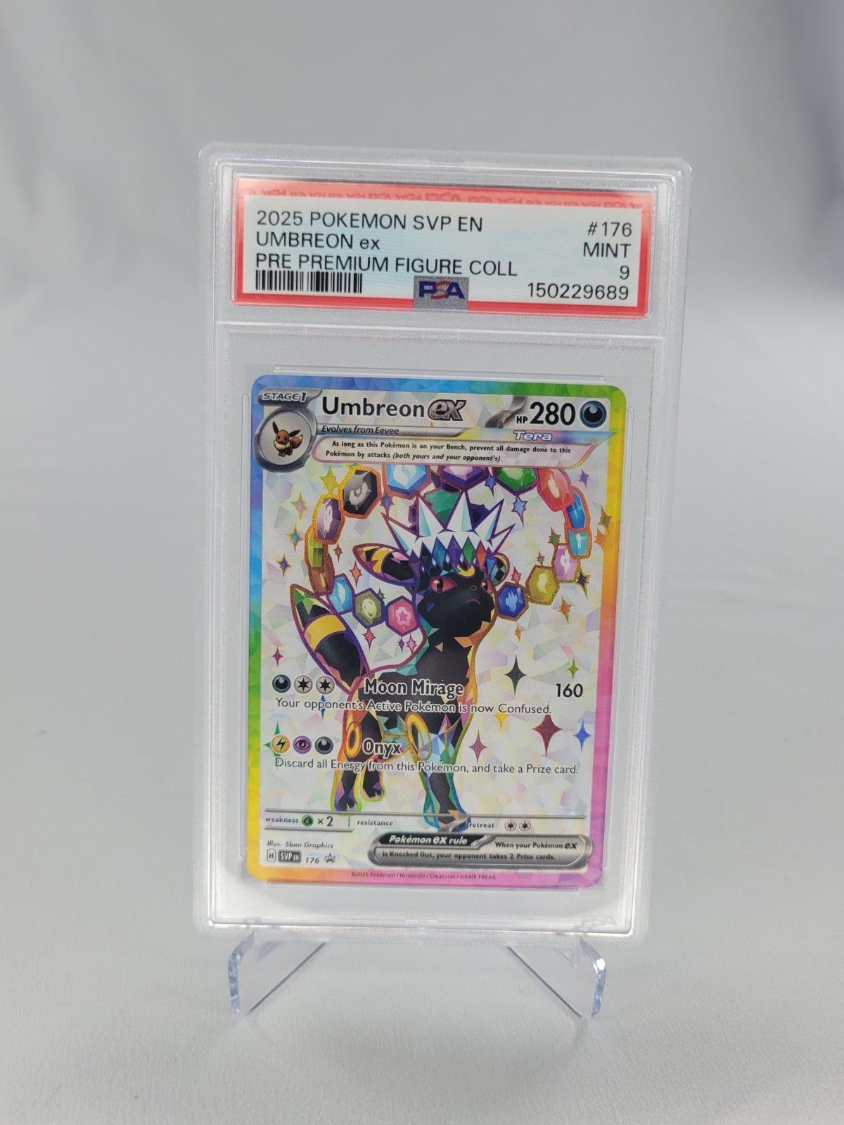 PSA 9 Umbreon ex SVP 176 Pokemon Promo Premium Figure Collection 2025 MINT 2