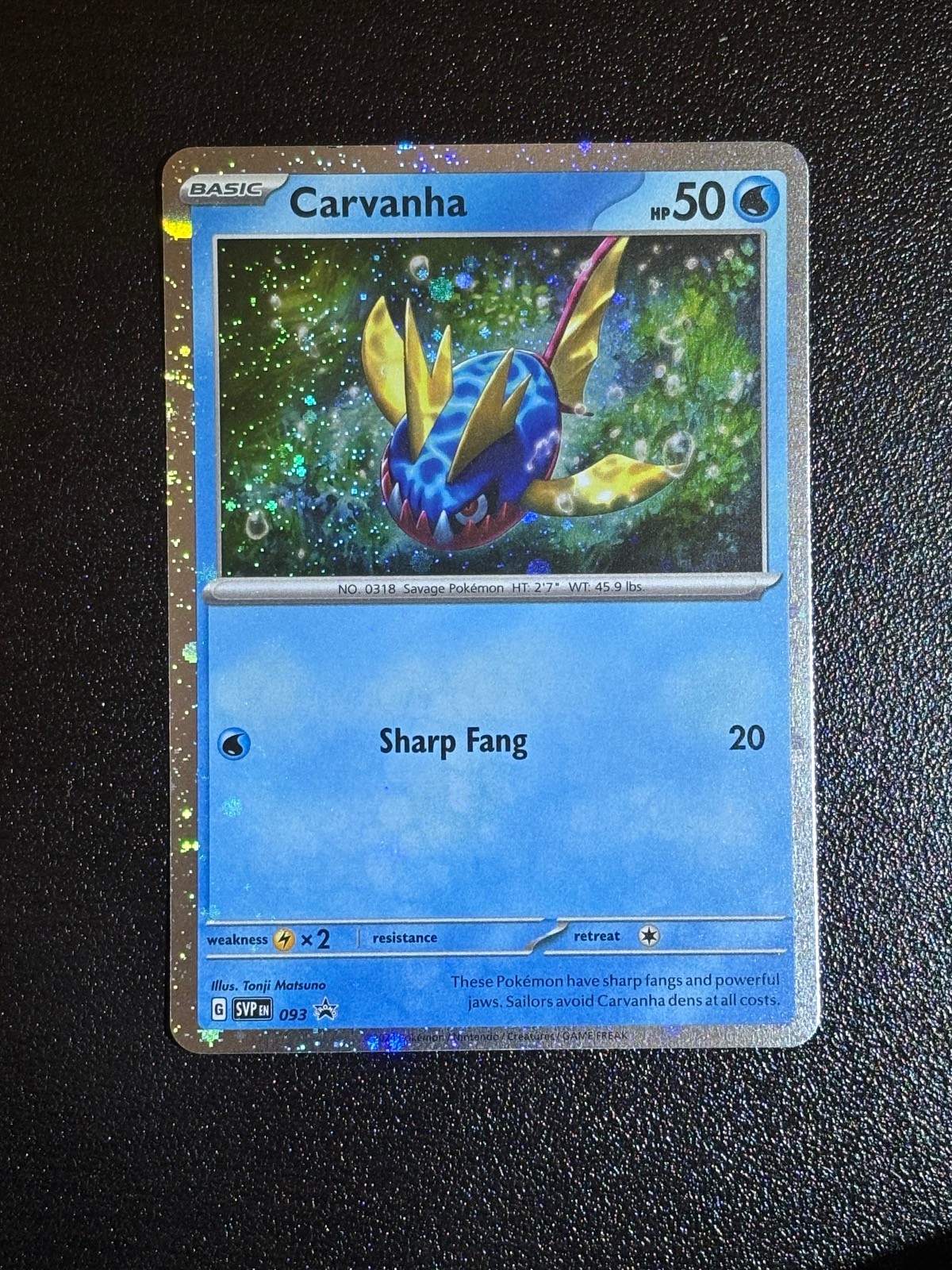 Carvanha 093 Cosmos Holo Promo Scarlet & Violet Promo Pokemon Lightly Played