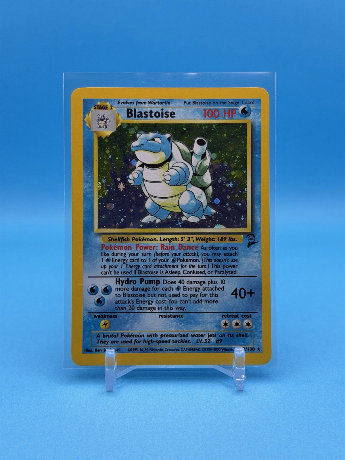 Pokémon TCG Blastoise Base Set 2 Holo Card 2/130 Unlimited Rare LP