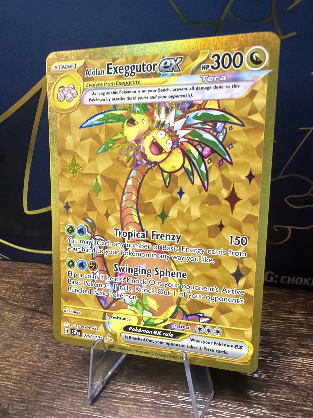 Pokémon TCG Alolan Exeggutor EX 248/191SV08 Surging Sparks Holo Hyper Rare